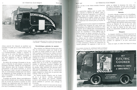 Le Vehicule Electrique March 1937